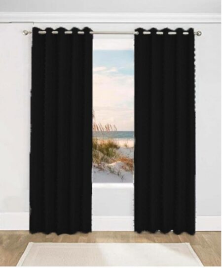 Κουρτίνες Έτοιμες με Τρέσα pom pom Black 280X280