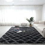 Χαλιά 140Χ200 Γούνινα Black-White