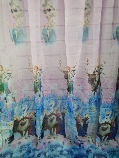 Κουρτίνα Ημιδιάφανη 270x270cm Με Τρέσα Frozen