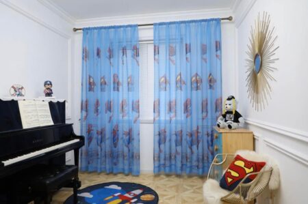 Κουρτίνα Ημιδιάφανη 270x270cm Με Τρέσα Spiderman