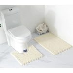 Σετ Πατάκια Μπάνιου Chenille 2 Τεμαχίων 50x80 και 50x40 Εκρού