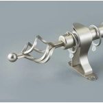 Κουρτινόξυλο Inox Σφαίρα Aνοιγόμενο 120 εώς 200 Μέτρα Silver