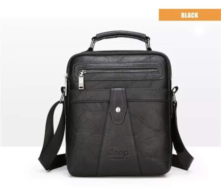 Τσάντα JEEP Leather  Μαύρο E-03