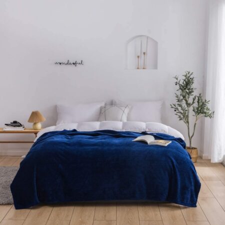 Κουβέρτα Fleece Υπέρδιπλη 220Χ240 WAFFLE-Μπλέ