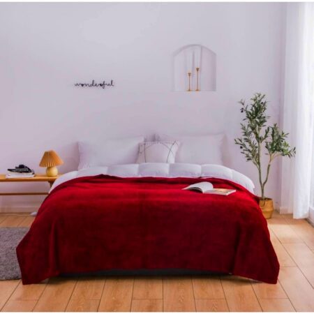 Κουβέρτα Fleece Υπέρδιπλη 220Χ240 WAFFLE-Κόκκινο