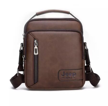 Τσάντα JEEP Leather Καφέ T-02