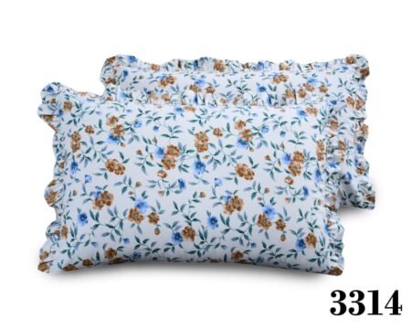 Σέτ Μαξιλαροθήκες με Βολάν Floral 3314