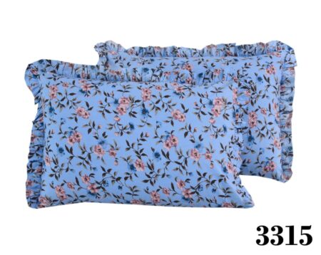 Σέτ Μαξιλαροθήκες με Βολάν Floral 3315