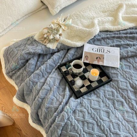 Κουβέρτα 2.5KG Προβατάκι Υπέρδιπλη 220Χ240-Γαλάζιο