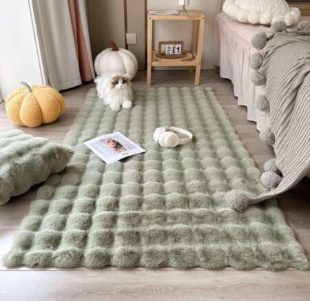 Πατάκι Γούνινο Πράσινο 60Χ150 Rabbit Bubble Plush