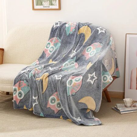 Κουβέρτα Fleece Παιδική 160Χ220 Κουκουβάγια