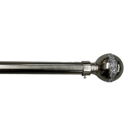 Μονό Κουρτινόξυλο Χοντρό 120CM έως 210CM 28mm YQSJ-Ασημί