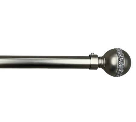 Μονό Κουρτινόξυλο Χοντρό 120CM έως 210CM 28mm YQSJ-Ασημί Ματ