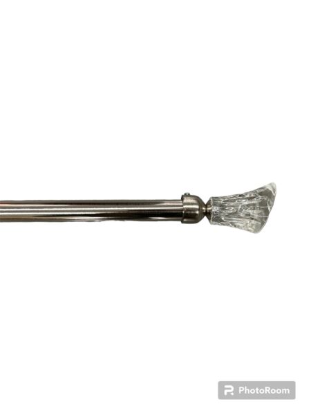 Μονό Κουρτινόξυλο Χοντρό 120CM έως 210CM 28mm SJSB-Ασημί