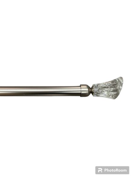 Μονό Κουρτινόξυλο Χοντρό 120CM έως 210CM 28mm SJSB-Ασημί Ματ