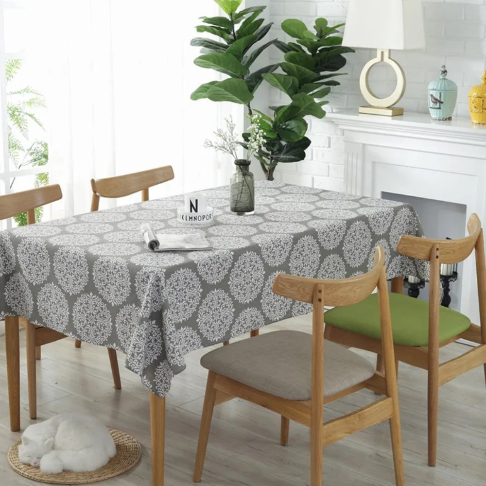 Λινό Τραπεζομάντηλο Γκρι Σκούρο 140x220cm