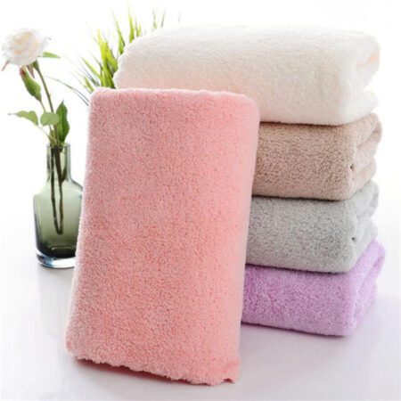Πετσέτα Προσώπου Πούδρα Microfiber Βελούδινη 50x90cm