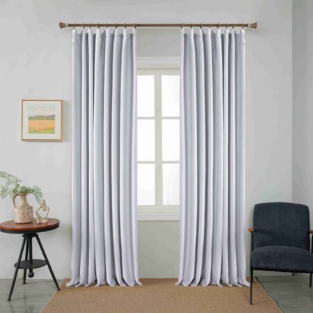 Κουρτίνα Σκίασης Λευκή Με Τρέσα Υ275xΦ270cm 6038-12