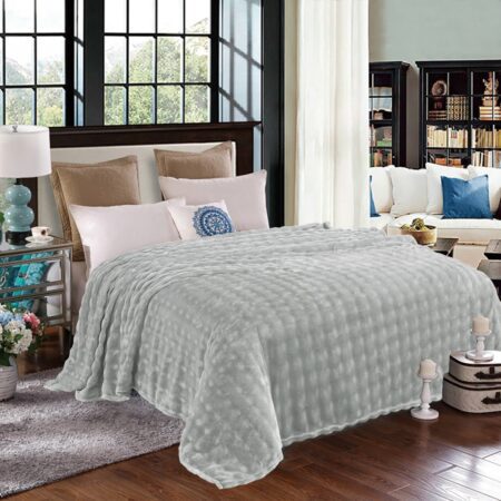 Κουβέρτα Bubble Flannel Rabbit Ημίδιπλη (160x220) – Γκρί Ανοιχτό PPMT-1898