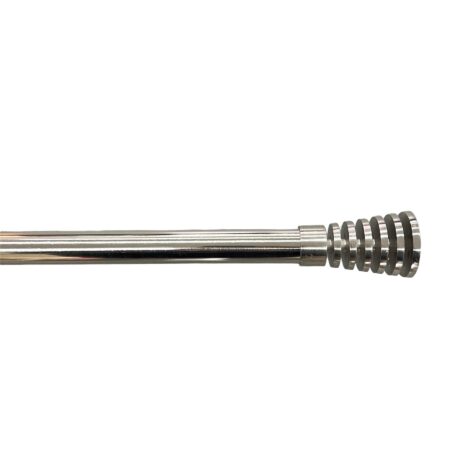 Μονό Κουρτινόξυλο Χοντρό 120CM έως 210CM 28mm HJDCT-Ασημί