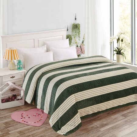 Κουβέρτα Fleece Δίχρωμη Υπέρδιπλη (220x240) - Πράσινο-SSMS- 2017