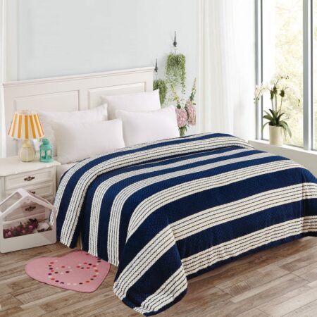Κουβέρτα Fleece Δίχρωμη Υπέρδιπλη (220x240) - Μπλέ-SSMS- 2016