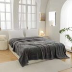 Κουβέρτα Flecce Πεταλούδα Υπέρδιπλη (220x240) -Γκρί Σκούρο -SPI- 2025
