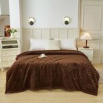 Κουβέρτα Υπέρδιπλη Flannel 220x240 Καφέ