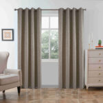 Κουρτίνα Σκίασης Σενίλ Καφέ με Κρίκο Υ260xΦ140cm AD6051-2