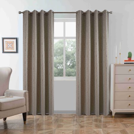 Κουρτίνα Σκίασης Σενίλ Καφέ με Κρίκο Υ260xΦ140cm AD6051-2