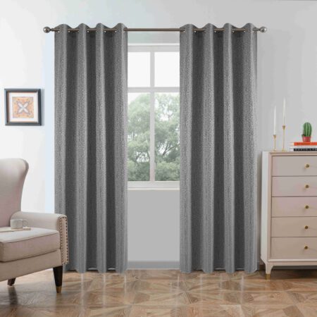 Κουρτίνα Σκίασης Σενίλ Γκρί με Κρίκο Υ260xΦ140cm AD6051-3