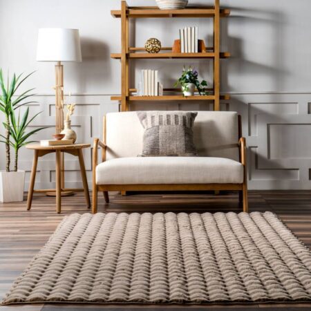 Γούνινο Χαλί Rabbit Fur Bubble Μόκα 180x280cm