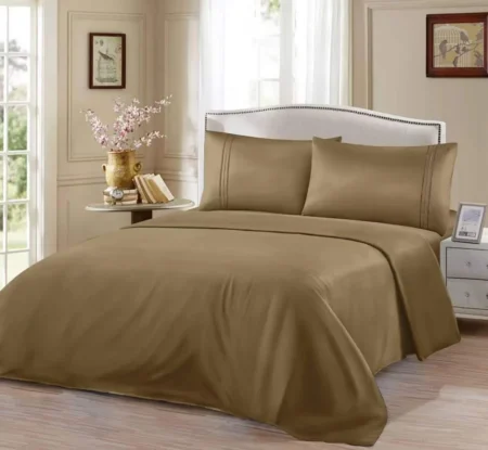 Σετ Παπλωματοθήκη Μονή Καφέ 160x220cm 3τμχ Microcotton