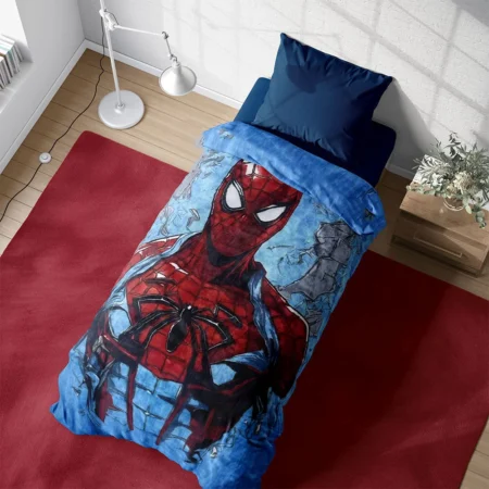 Παιδική Κουβέρτα Βελουτέ Ισπανίας 160Χ220cm Spiderman 02
