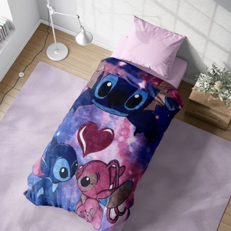 Παιδική Κουβέρτα Βελουτέ Ισπανίας 160Χ220cm Stitch 02