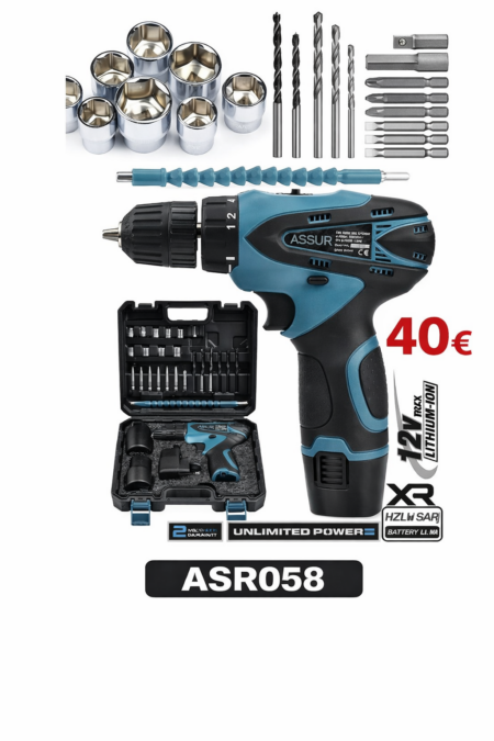🔧 Ασύρματο Δραπανοκατσάβιδο 12V XR – ASR058