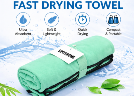 Πετσέτα Microfiber Γρήγορου Στεγνώματος Πράσινη 90x160