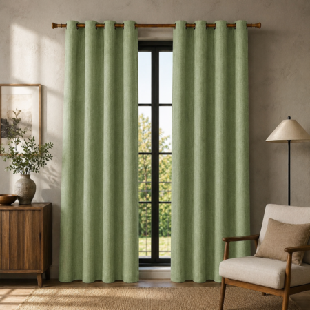Κουρτίνα με Τρέσα 270x280cm 786-5 Πράσινη